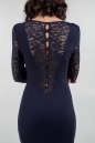 Коктейльное платье футляр темно-синего цвета 1681.47 No3|интернет-магазин vvlen.com