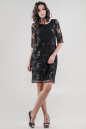 Коктейльное платье трапеция черного цвета 2525-1.10 No0|интернет-магазин vvlen.com