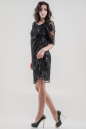 Коктейльное платье трапеция черного цвета 2525-1.10 No1|интернет-магазин vvlen.com