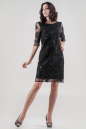 Коктейльное платье трапеция черного цвета 2525.10 No1|интернет-магазин vvlen.com