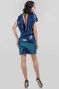 Коктейльное платье с открытой спиной синего цвета 1-2804 No0|интернет-магазин vvlen.com