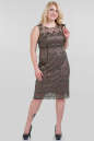 Платье футляр золотистого цвета 1-2807  No1|интернет-магазин vvlen.com