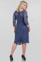Платье футляр синего цвета 1-2809  No2|интернет-магазин vvlen.com