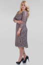 Платье футляр серо-фиолетового цвета 1-2809  No1|интернет-магазин vvlen.com