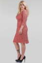 Платье футляр кораллового цвета 1-2810  No1|интернет-магазин vvlen.com