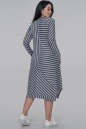 Платье трапеция серого с синим цвета 2909-1.103  No3|интернет-магазин vvlen.com