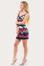 Летнее платье-комбинация синего с красным цвета 1528.33 No2|интернет-магазин vvlen.com