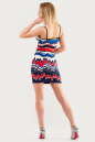 Летнее платье-комбинация синего с красным цвета 1528.33 No3|интернет-магазин vvlen.com