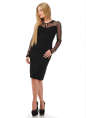 Коктейльное платье футляр черного цвета .1360 No0|интернет-магазин vvlen.com