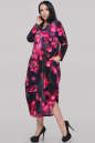 Платье оверсайз малинового принта цвета 2424-2.41 No1|интернет-магазин vvlen.com