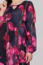 Коктейльное платье трапеция малинового принта цвета 407.41 No2|интернет-магазин vvlen.com