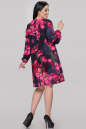 Коктейльное платье трапеция малинового принта цвета 407.41 No3|интернет-магазин vvlen.com