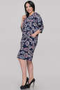 Платье футляр синего цвета 2728.55  No2|интернет-магазин vvlen.com