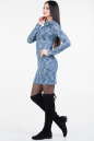 Повседневное платье футляр голубого цвета 1232.42 No1|интернет-магазин vvlen.com