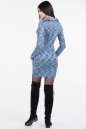 Повседневное платье футляр голубого цвета 1232.42 No2|интернет-магазин vvlen.com