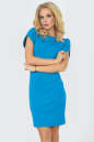 Повседневное платье футляр голубого цвета 2504.47|интернет-магазин vvlen.com