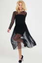 Клубное платье с пышной юбкой черного цвета 2094-3.10 No1|интернет-магазин vvlen.com