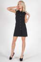 Офисное платье футляр черного цвета 707.1 No0|интернет-магазин vvlen.com