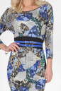 Повседневное платье футляр синего тона цвета 712.17 No1|интернет-магазин vvlen.com