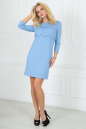Повседневное платье футляр серо-голубого цвета 2488.47 No1|интернет-магазин vvlen.com