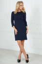 Повседневное платье футляр темно-синего цвета 2488.47 No1|интернет-магазин vvlen.com