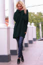 Худи оверсайз темно-зеленого цвета с капюшоном 2349.70 No0|интернет-магазин vvlen.com
