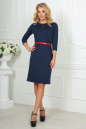 Офисное платье футляр темно-синего цвета 1406-1.47 No1|интернет-магазин vvlen.com