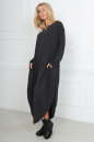 Платье оверсайз темно-серого цвета 2424-2.17 No1|интернет-магазин vvlen.com