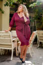 Платье футляр бордового цвета 2388.67  No1|интернет-магазин vvlen.com