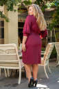 Платье футляр бордового цвета 2388.67  No2|интернет-магазин vvlen.com