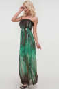 Летнее платье с открытыми плечами зеленого тона цвета 880.7 No1|интернет-магазин vvlen.com