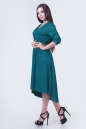 Коктейльное платье с расклешённой юбкой зеленого цвета 2380.86 No1|интернет-магазин vvlen.com