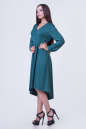Коктейльное платье с расклешённой юбкой зеленого цвета 2380-1.86 No1|интернет-магазин vvlen.com