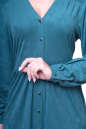 Коктейльное платье с расклешённой юбкой зеленого цвета 2380-1.86 No3|интернет-магазин vvlen.com