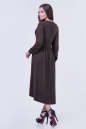 Коктейльное платье с расклешённой юбкой коричневого цвета 2380-1.86 No2|интернет-магазин vvlen.com
