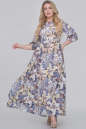 Вечернее платье с длинной юбкой серый с желтым цвета 2912.100 No0|интернет-магазин vvlen.com