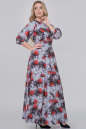 Вечернее платье с длинной юбкой серый с красным цвета 2912.100|интернет-магазин vvlen.com
