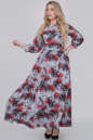 Вечернее платье с длинной юбкой серый с красным цвета 2912.100 No2|интернет-магазин vvlen.com
