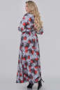 Вечернее платье с длинной юбкой серый с красным цвета 2912.100 No3|интернет-магазин vvlen.com