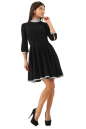 Офисное платье с расклешённой юбкой черного цвета 2280.23 No1|интернет-магазин vvlen.com
