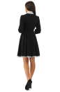 Офисное платье с расклешённой юбкой черного цвета 2280.23 No3|интернет-магазин vvlen.com
