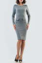 Офисное платье футляр серого цвета 944-1.47 No0|интернет-магазин vvlen.com
