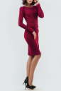 Повседневное платье футляр вишневого цвета 944-1.47 No1|интернет-магазин vvlen.com