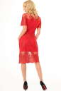 Коктейльное платье футляр красного цвета 2538.10 No3|интернет-магазин vvlen.com