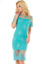 Коктейльное платье футляр морской волны цвета 2538.10|интернет-магазин vvlen.com