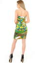 Летнее платье с открытыми плечами зеленого тона цвета 845.33 No2|интернет-магазин vvlen.com