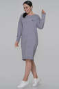 Повседневное платье  мешок серо-голубого цвета 2794-5.119 No1|интернет-магазин vvlen.com