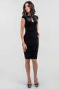 Коктейльное платье футляр черного цвета 1683.26 No0|интернет-магазин vvlen.com