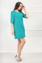 Повседневное платье футляр бирюзового цвета 2232.80 No2|интернет-магазин vvlen.com