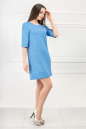Повседневное платье футляр голубого цвета 2232.80 No2|интернет-магазин vvlen.com